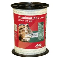 Taśma PREMIUM LINE S-12,5 biało-zielona 200 m